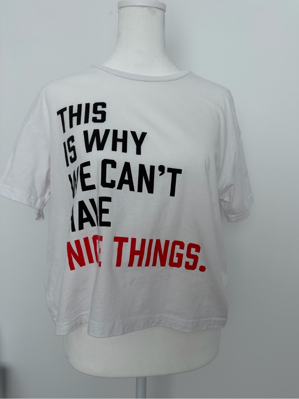 White Graphic Tee Goodie Two Sleeves
